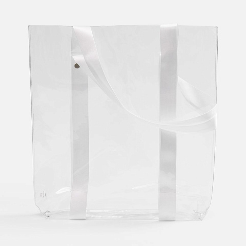 Шопер Clear Fest, ver.2, прозрачный с белыми ручками - рис 3.