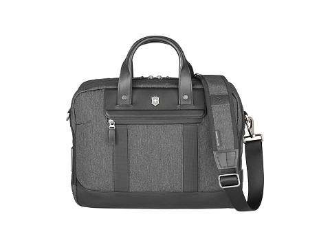 Портфель VICTORINOX Architecture Urban2 15 Briefcase 15'', серый, полиэстер/кожа, 42x13x31 см, 16 л - рис 4.