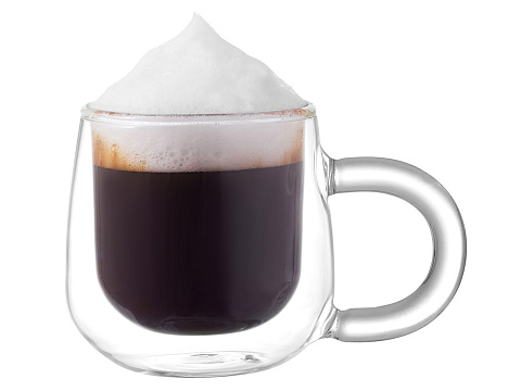 Кружка с двойными стенками с широкой ручкой и градиентным покрытием Fog, красный - рис 4.