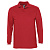 Рубашка поло мужская с длинным рукавом Winter II 210 красная - миниатюра