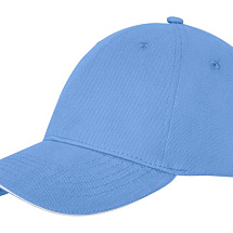 Бейсболка Darton, 6 панелей, светло-синий