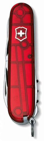 Офицерский нож Climber 91, прозрачный красный - рис 3.