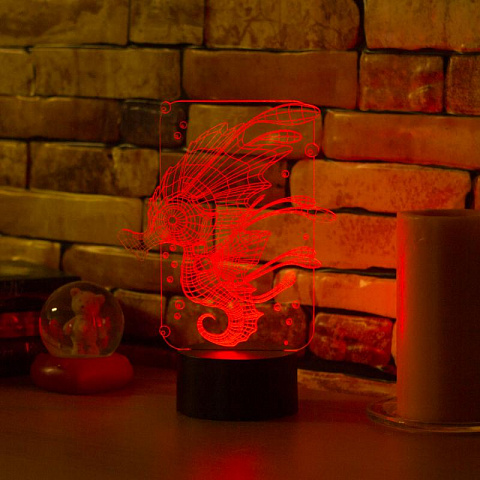 3D светильник Морской конёк - рис 6.