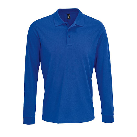 Рубашка поло с длинным рукавом Prime LSL, ярко-синяя (royal) - рис 2.