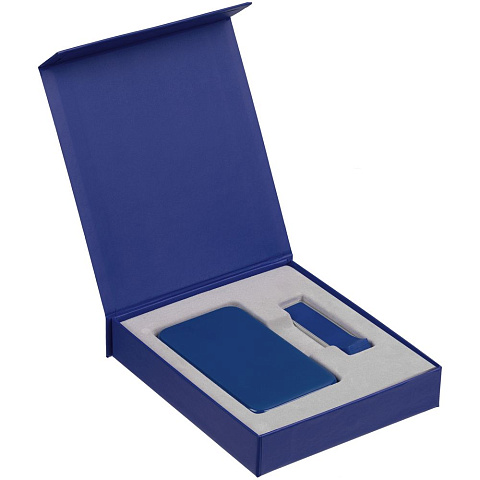Коробка Latern для аккумулятора 5000 мАч и флешки, синяя - рис 4.