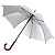 Зонт-трость Standard, белый с серебристым внутри - миниатюра