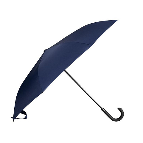 Зонт наоборот трость Flower синий - рис 5.