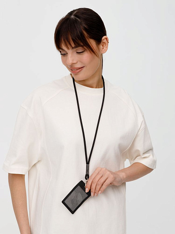 Шнурок для бейджа Tube Metal, черный - рис 8.