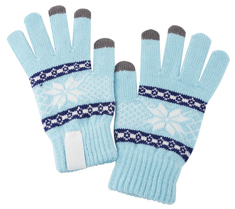 Сенсорные перчатки Snowflake, голубые - рис 2.