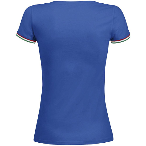 Футболка женская Rainbow Women, ярко-синяя с ярко-зеленым - рис 3.