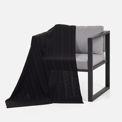 Плед Remitti, черный - рис 3.