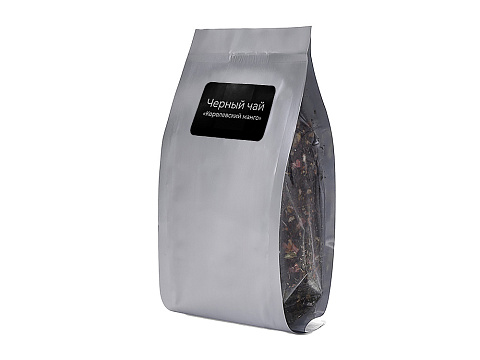 Чай черный Королевский манго с ананасом,50 гр.,серебристый матовый пакет с нашей этикеткой лицевой - рис 2.