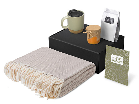 Подарочный набор Re:y. Nest с пледом, кружкой и вареньем - рис 2.