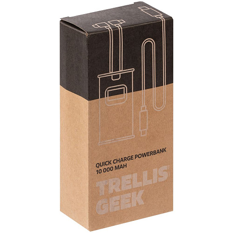 Аккумулятор c быстрой зарядкой Trellis Geek 10000 мАч, темно-серый - рис 13.
