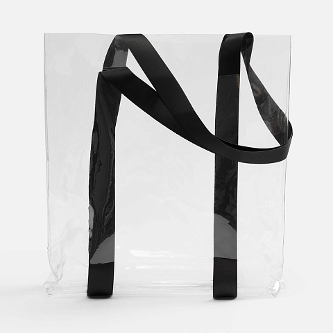 Шопер Clear Fest, ver.2, прозрачный с черными ручками - рис 4.