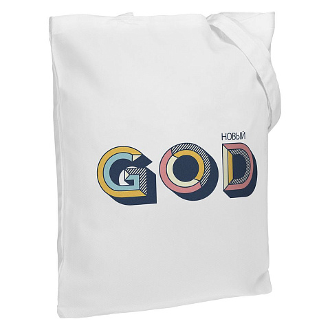 Холщовая сумка «Новый GOD», белая - рис 2.