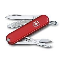 Нож-брелок VICTORINOX Classic Style Icon, 58 мм, 7 функций, красный