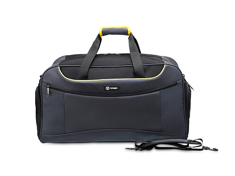 Сумка спортивная TORBER, серый, полиэстер, 57 х 28 х 30 см