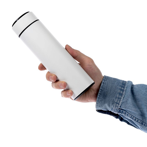 Смарт-бутылка с заменяемой батарейкой Long Therm, белая - рис 8.
