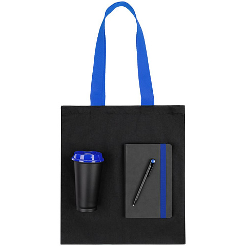Набор Velours Bag, черный с синим - рис 3.