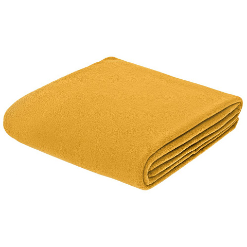 Флисовый плед Warm&Peace XL, желтый - рис 2.
