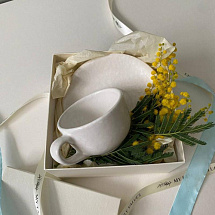 Подарочный набор с чайной парой "Мимоза"