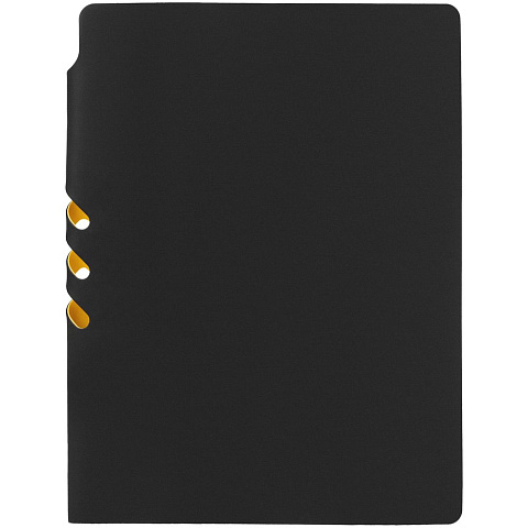 Ежедневник Flexpen Black, недатированный, черный с желтым - рис 5.