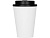 Пластиковый стакан Take away с двойными стенками и крышкой с силиконовым клапаном, 350 мл, белый/черный - миниатюра - рис 4.