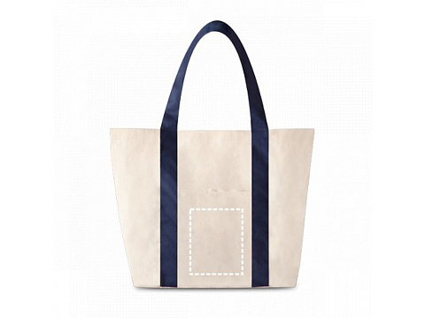 VILLE. Сумка из 100% хлопка канва, Синий - рис 2.