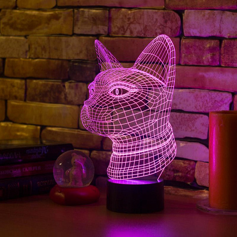 3D светильник Кошка - рис 6.