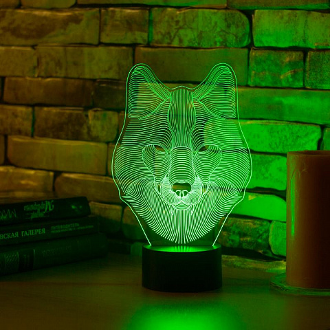 3D светильник Волк - рис 2.