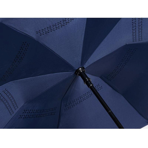 Зонт наоборот трость Flower синий - рис 6.