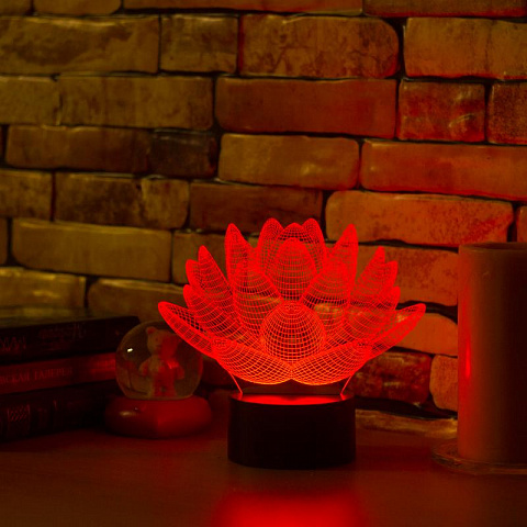 3D светильник Цветок лотоса - рис 5.