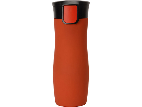 Вакуумная термокружка с кнопкой Streamline, Waterline, soft-touch, тубус, красный - рис 5.