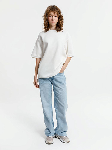 Джемпер с коротким рукавом Siluetti Volumica, молочно-белый - рис 4.