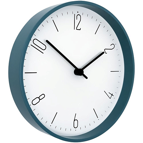 Часы настенные Floyd, голубые с белым - рис 3.