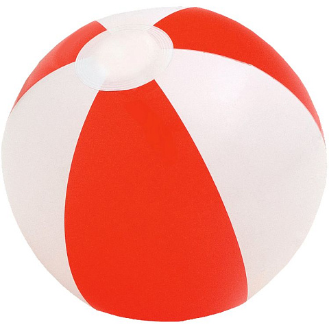 Надувной пляжный мяч Cruise, красный с белым - рис 2.