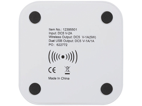 Беспроводное зарядное устройство-хаб Ozone, белый - рис 5.