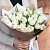 Монобукет из 49 белых тюльпанов - миниатюра - рис 3.