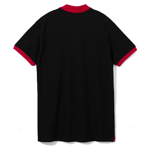 Рубашка поло Prince 190, черная с красным - рис 3.