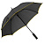 Зонт-трость Jenna, черный с желтым - миниатюра
