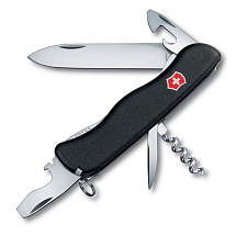 Нож перочинный VICTORINOX Picknicker, 111 мм, 11 функций, с фиксатором лезвия, чёрный