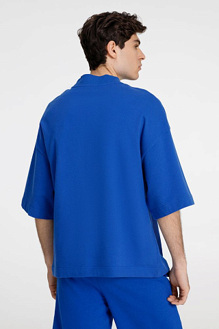 Футболка оверсайз унисекс T9, синяя - рис 4.