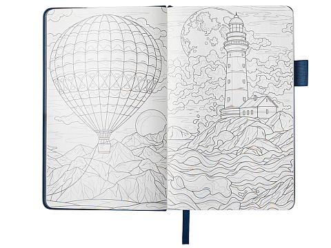 Блокнот Vision Trend А5 в твердой обложке, синий - рис 3.