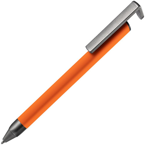 Ручка шариковая Standic с подставкой для телефона, оранжевая - рис 2.