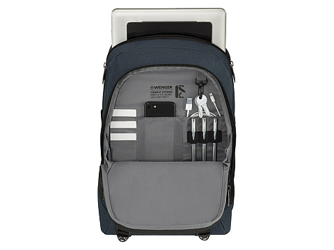 Рюкзак WENGER Oryson 16, серый/чёрный, переработанный ПЭТ/Полиэстер, 32х45х19 см, 25 л. - рис 5.