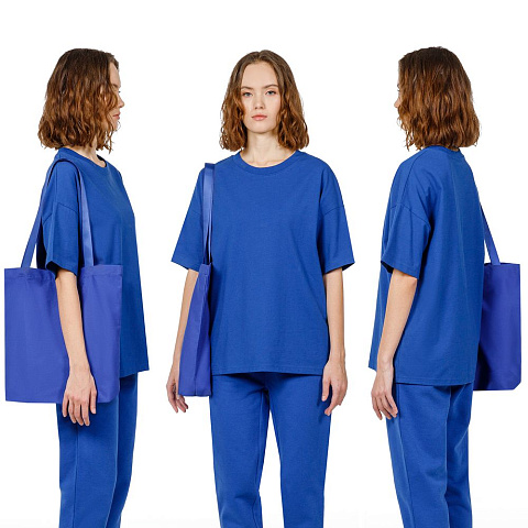 Шопер B4, синий с синими ручками - рис 5.