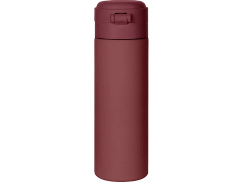 Вакуумная термокружка Waterline c кнопкой Guard, 400 мл, тубус, бургунди - рис 4.