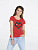 Футболка женская Pixel Heart, красная - миниатюра