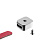 Элемент брелка-конструктора «Хлястик с кольцом и зажимом», красный - миниатюра - рис 4.